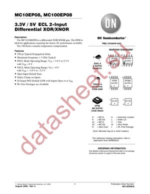 MC100EP08DR2 datasheet  